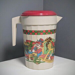 PackerWare Vintage Pitcher - Raggedy Ann Teddy Bear Plastic Handle 1/2 Gal USA